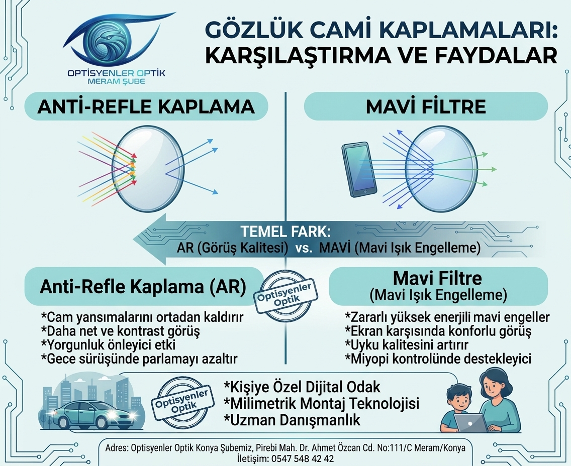 Anti-Refle Kaplama ile Mavi Filtre Arasındaki Fark Nedir?