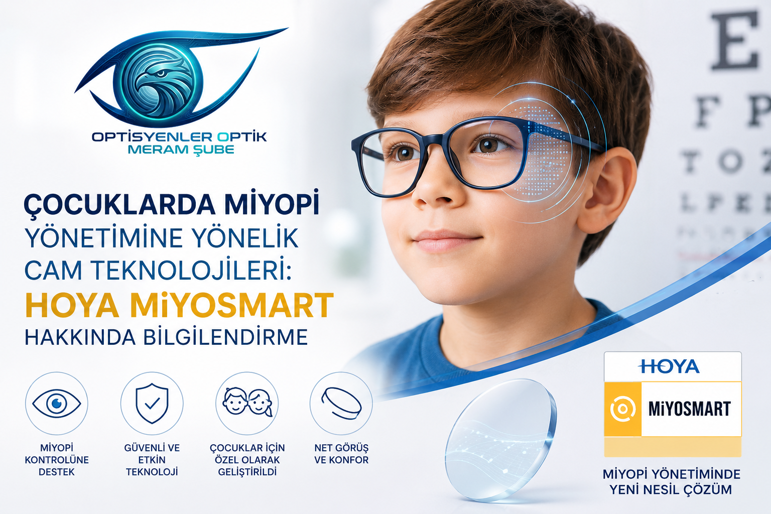 Çocuklarda Miyopi Yönetimine Yönelik Cam Teknolojileri: Hoya MiYOSMART Hakkında Bilgilendirme