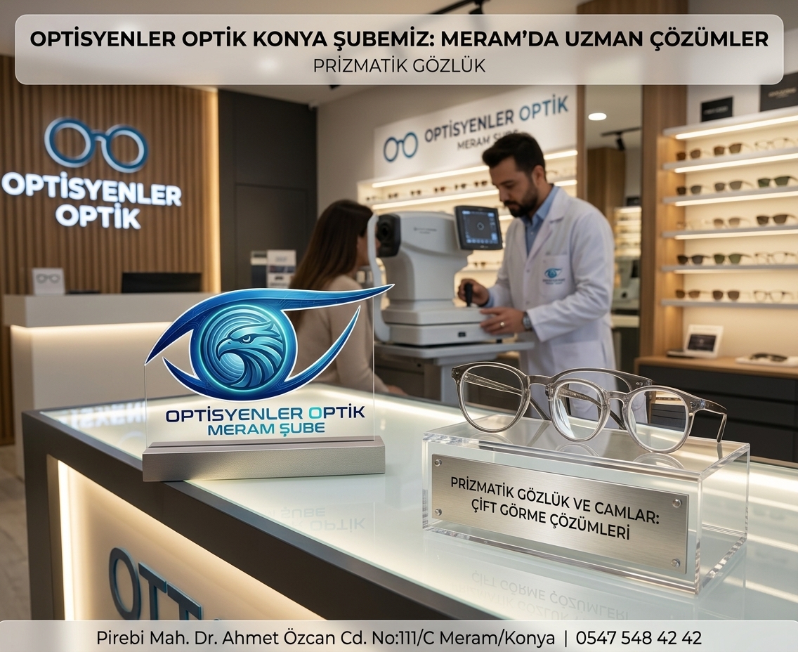 Konya'da Prizmatik Gözlük ve Prizmatik Camlar Optisyenler Optik'te