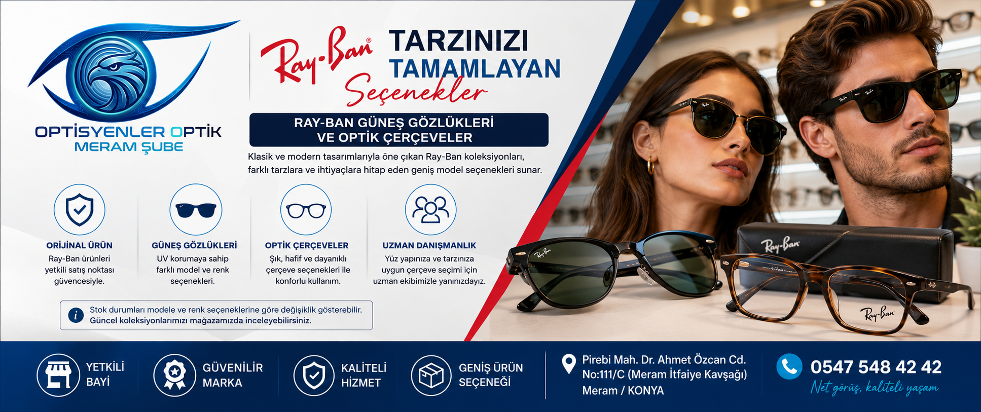 Rayban Güneş Gözlüğü ve Optik Çerçeveler Hakkında Bilgilendirme